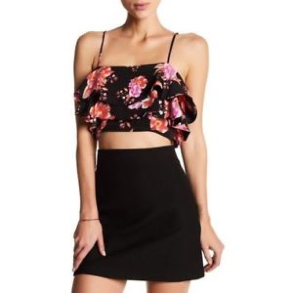 Tularosa | Cullen Flutter Floral Crop Top